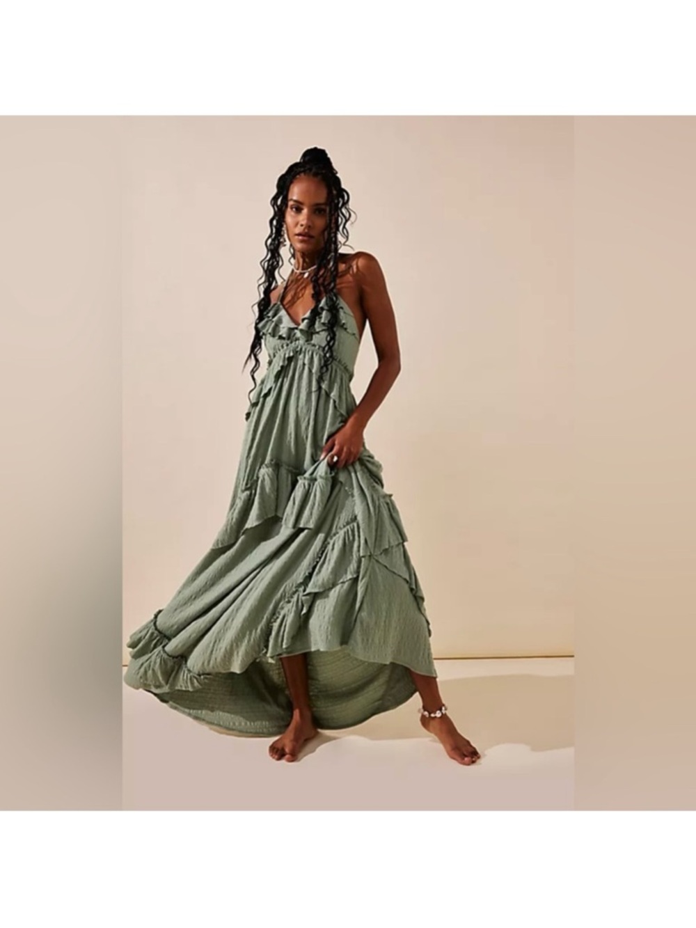 New! Free People Santa Luz Maxi in charcoal size XS